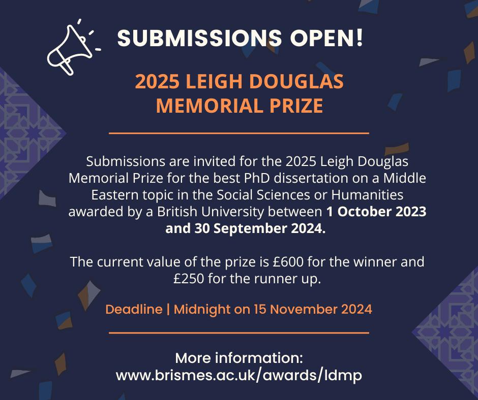 Submissions Open for 2025 Leigh Douglas Memorial Prize